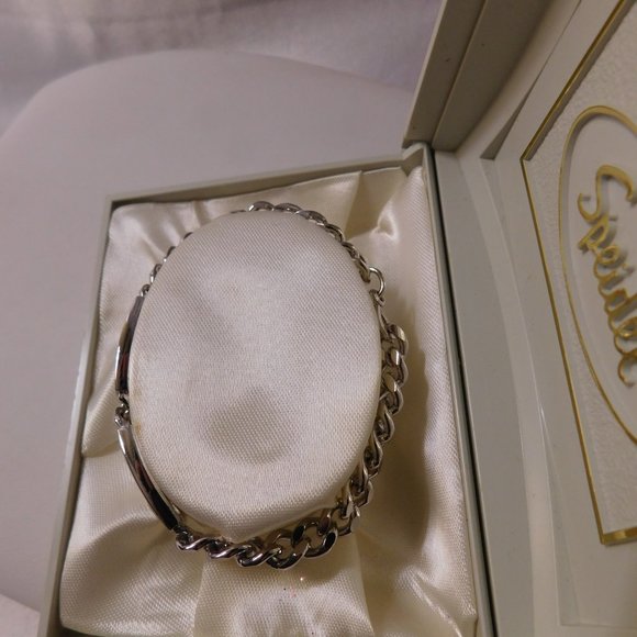 Vintage Speidel USA Silver Tone ID Bracelet 1970's - Picture 2 of 10